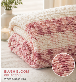 🌈 Ombre Handmade Chunky Knit Collection Blankets