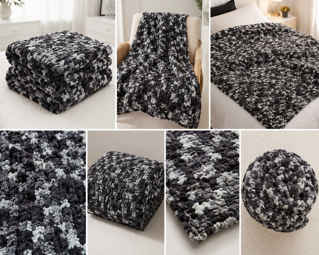 🌈 Ombre Handmade Chunky Knit Collection Blankets