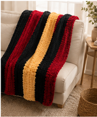 🌅 Obsidian Sunset Handmade Chunky Knit Blankets