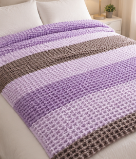 💜Lilac Dreams Handmade Chunky Knit Blankets