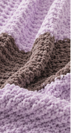 💜Lilac Dreams Handmade Chunky Knit Blankets
