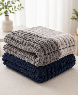 🪨 Coastal Sone Handmade Chunky Knit Blanket