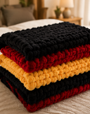 🌅 Obsidian Sunset Handmade Chunky Knit Blankets